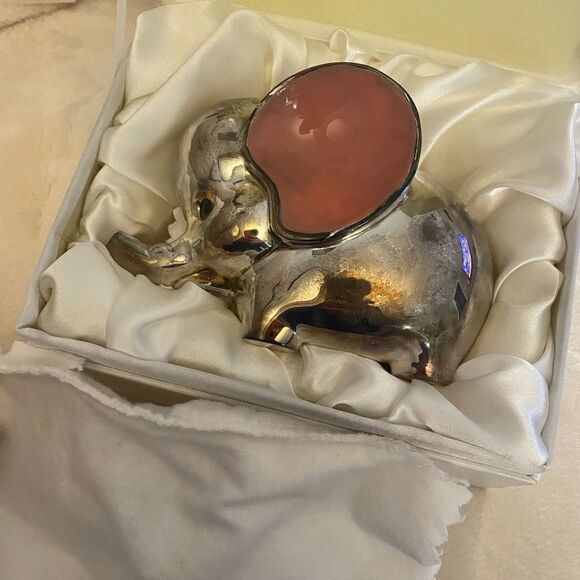 New Baby Gund Silver plated ?Stainless ?Piggy Bank - Picture 1 of 9